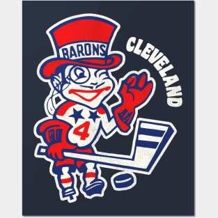 Retro Defunct Cleveland Barons Hockey Team '76-'78 Posters and Art